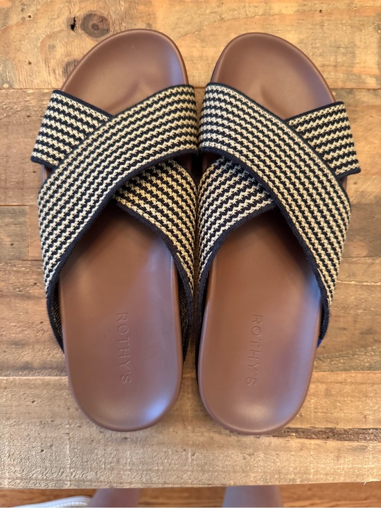 Rothy's Shoes - Rothy's weekend slides. Never worn. Black and tan. Very comfortable!